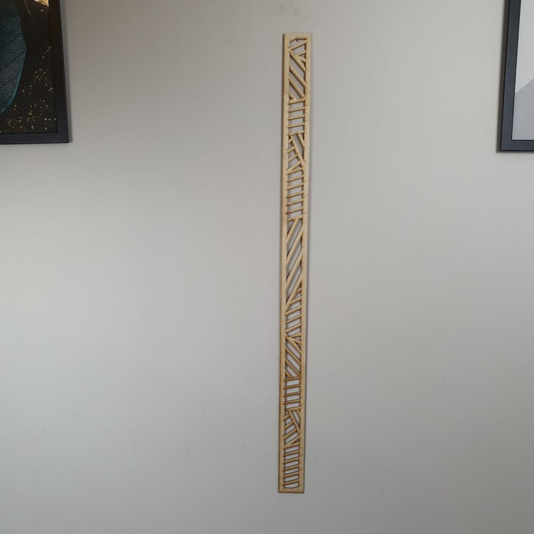 Nowoczesna listwa ozdobna ze sklejki 89 x 5 cm dekor ścienny  ażurowy wzór