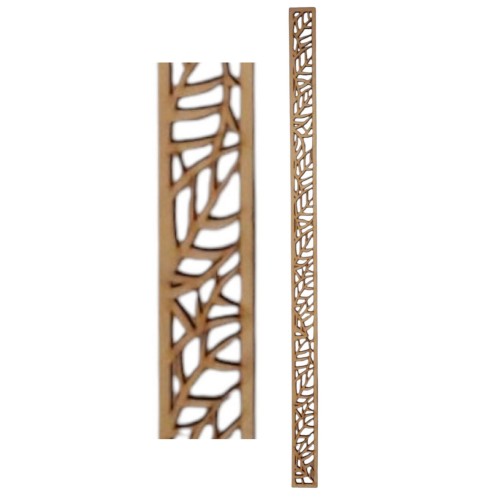 Dekoracyjna listwa drewniana 89x5cm wycinana laserowo wzór 1040 sklejka 5mm