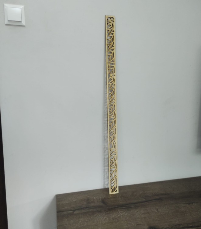 Dekoracyjna listwa drewniana 89x5cm wycinana laserowo wzór 1040 sklejka 5mm