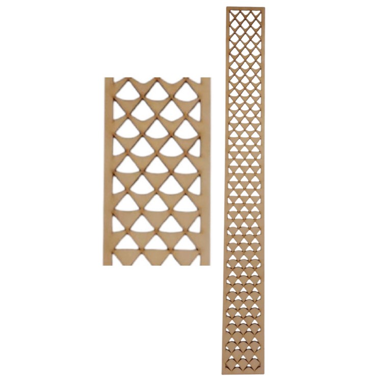 Nowoczesna listwa ozdobna 89 x 10 cm ażurowy wzór 1003 sklejka 5 mm