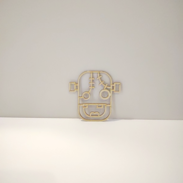 Dekor piktogram ze sklejki DIY śmieszna ikona 12 x 12 cm znak CZESIO