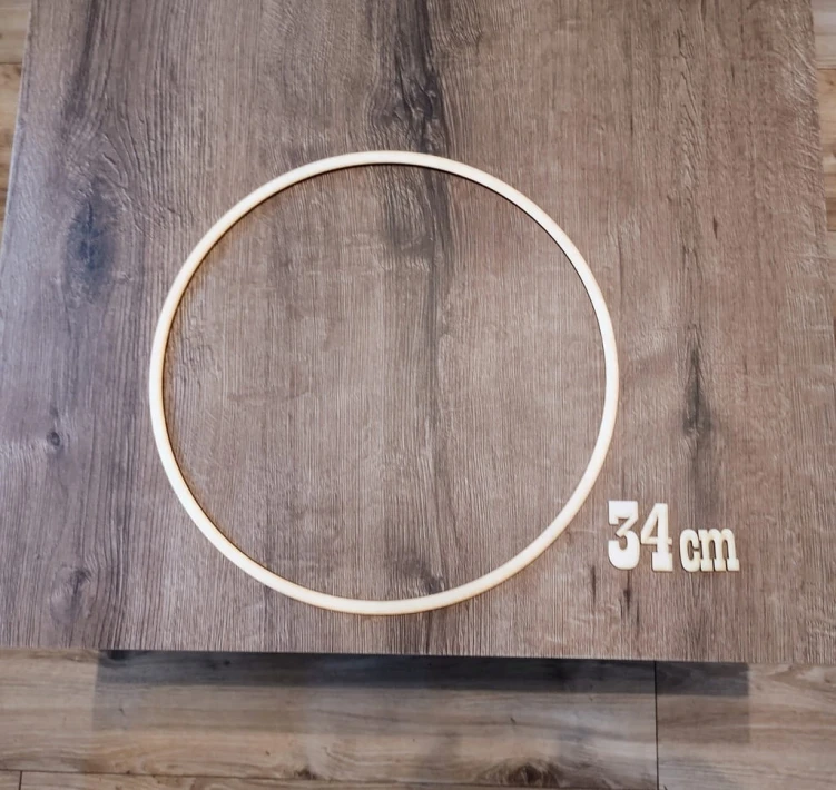 34 cm Koło kółko obręcz drewniana baza do makramy