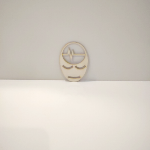 Graficzny symbol ze sklejki ikona relaksu 8,5 x 12 cm Mind Focus
