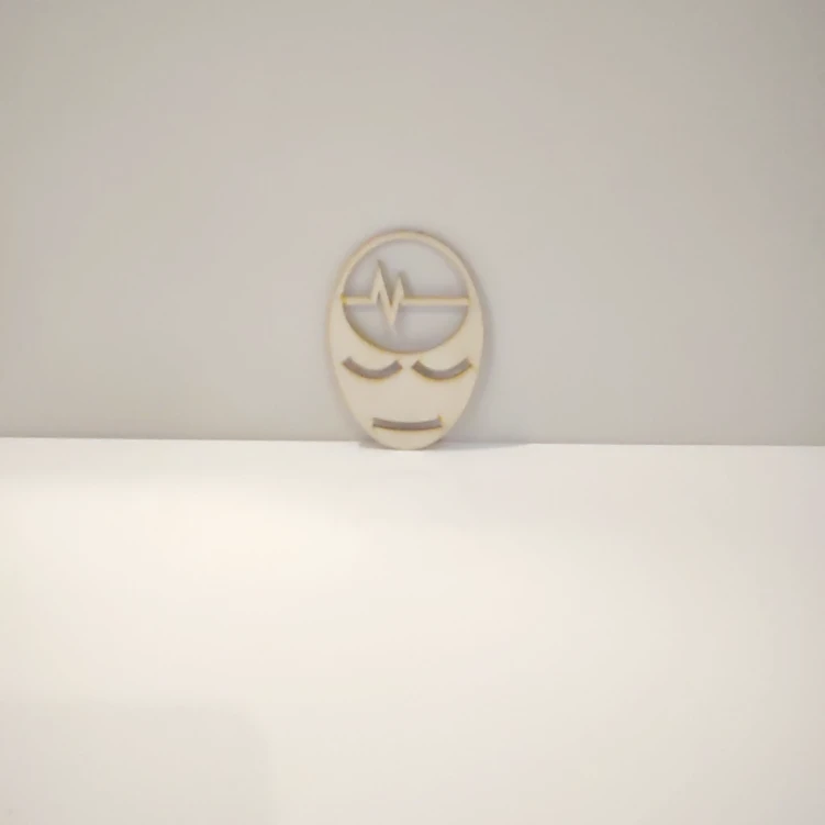 Graficzny symbol ze sklejki ikona relaksu 8,5 x 12 cm Mind Focus