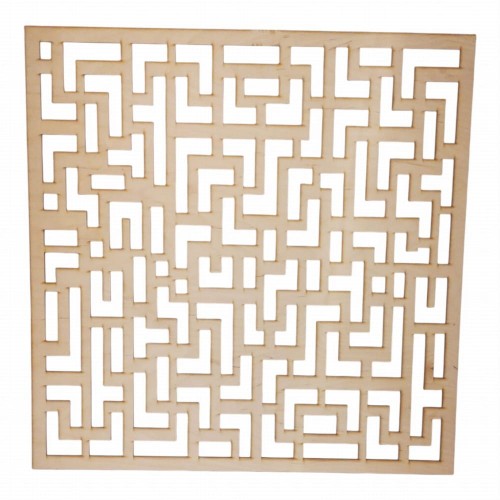Ażurowy panel 59x59 cm dekoracyjny ze sklejki 3 mm  geometryczny wzór 113 Wycinany laserowo  PROMOCJA!