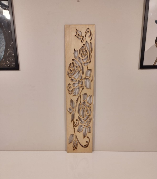 Pamel ażurowy maskownica 19, x 89 cm wzór róża sklejka 3 mm