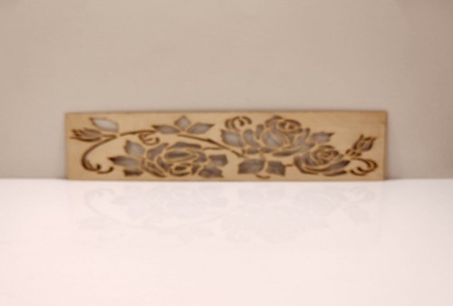 Pamel ażurowy maskownica 19, x 89 cm wzór róża sklejka 3 mm