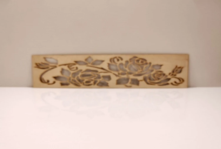 Pamel ażurowy maskownica 19, x 89 cm wzór róża sklejka 3 mm