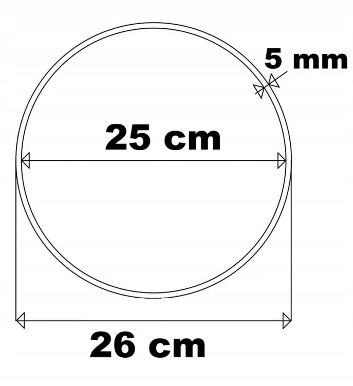 Obręcz koło drewniane 26 cm baza do makramy łapacza rant 0,5cm  sklejka 3mm