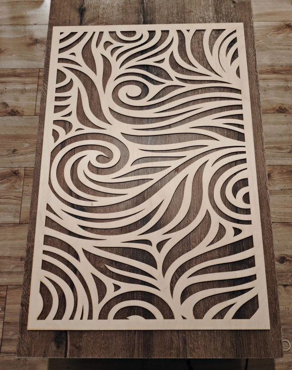 Panel drewniany Maskownica Wycinana laserowo 90 x 60 cm wzór 311 gr. 5 mm