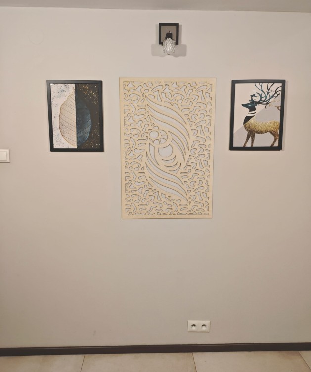 Ażurowy panel drewniany Dekoracyjna maskownica 90x60 cm wzór 312 gr. 3mm