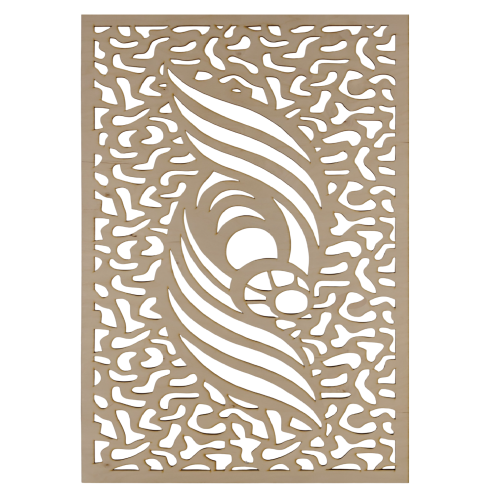Ażurowy panel drewniany Dekoracyjna maskownica 90 x 60 cm wzór 312 gr. 5mm