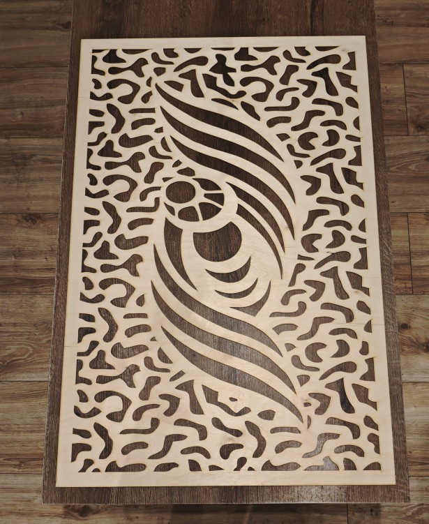 Ażurowy panel drewniany Dekoracyjna maskownica 90 x 60 cm wzór 312 gr. 5mm